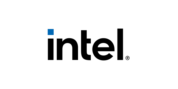 A logo featuring a blue element adjacent to a black rectangular shape with text.