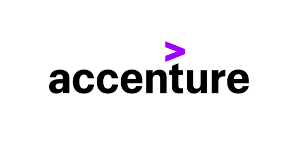 A logo featuring the word 'Accenture' in black with a purple arrow symbol.